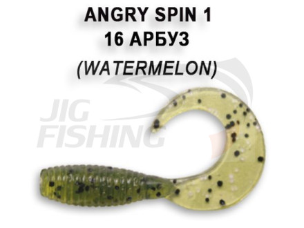 Мягкие приманки Crazy Fish Angry Spin 1&quot;  16 Watermelon