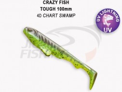 Мягкие приманки  Crazy Fish Tough 4&quot; 4D Chart Swamp