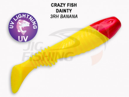 Мягкие приманки Crazy Fish Dainty 3.5&quot;  03RH Banana