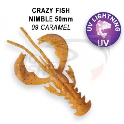 Мягкие приманки Crazy Fish Nimble Floating 2&quot; #09 Caramel