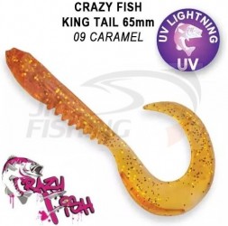 Мягкие приманки Crazy Fish King Tail 2.5&quot; #09 Caramel