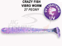 Мягкие приманки Crazy Fish Vibro Worm 2&quot; 27 Peony