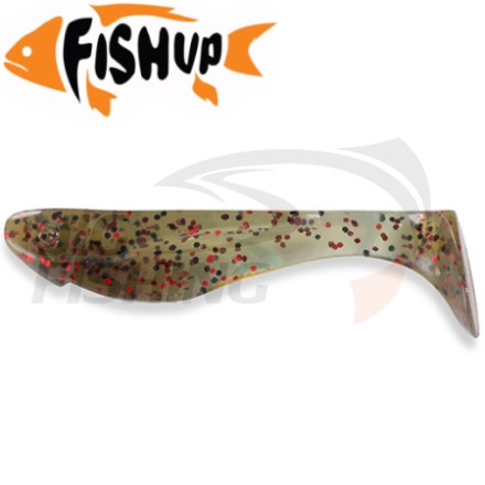 Мягкие приманки FishUp Wizzy 1.5&quot; #045 Green Pumpkin/Red &amp; Black