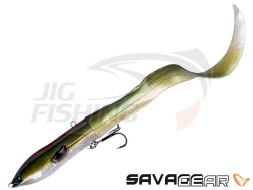 Мягкие приманки Savage Gear 3D Hard Eel 17 40gr #10 Green Silver