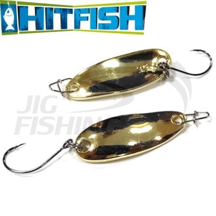 Колеблющаяся блесна HitFish Lite Series Tinplate 3.5gr #Gold