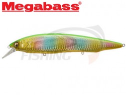 Воблер Megabass Kanata SW 160F #GG Gold Lime Rainbow