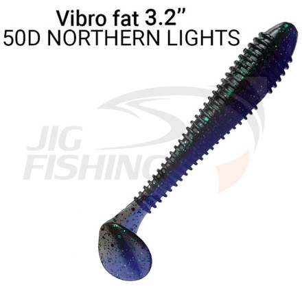 Мягкие приманки Crazy Fish Vibro Fat 3.2&quot; 50D Northern Lights