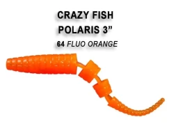 Мягкие приманки Crazy Fish Polaris 3&quot; 64 Fluo Orange
