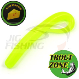 Силиконовые приманки Trout Zone Comma 3&quot; #Chartreuse Cheese (10шт/уп)