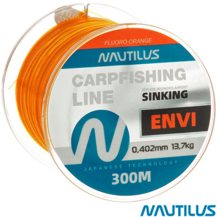 Леска карповая Nautilus Envi Fluoro Orange 300m 0.286mm 7.1kg