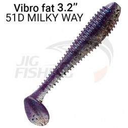 Мягкие приманки Crazy Fish Vibro Fat 3.2&quot; 51D Milky Way