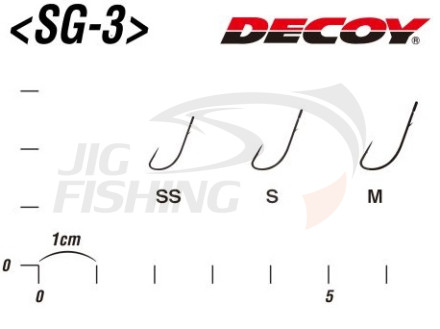 Крючок одинарный Decoy SG-3 Red #SS