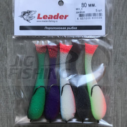 Поролоновые рыбки Leader 80mm #Mix3