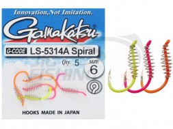 Крючки Gamakatsu LS-5314A Spiral #8