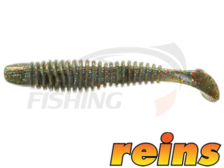 Мягкие приманки Reins Bubbring Shad 3&quot; #009 Green Pumpkin All Stars