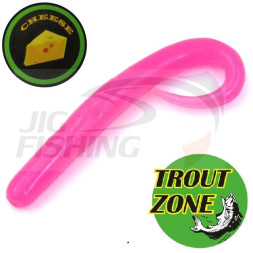 Силиконовые приманки Trout Zone Comma 3&quot; #Berry Cheese (10шт/уп)