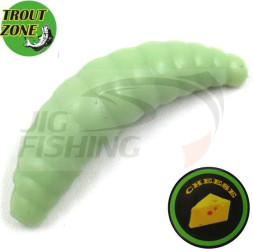 Мягкие приманки Trout Zone Maggot 1.3&quot; #Olive Cheese