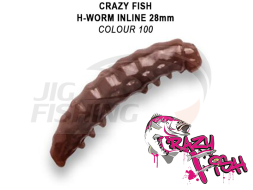 Мягкие приманки Crazy Fish MF H-Worm inline Floating 1.1&quot; 20шт.(2*10) #100 (Сheese)