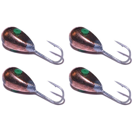 Вольфр. мормышки Капля с трубочкой d3.4 0.54гр медь (5шт/уп)