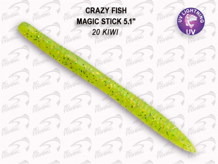 Мягкие приманки Crazy Fish Magic Stick 5.1&quot; #20 Kiwi
