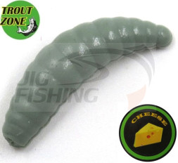 Мягкие приманки Trout Zone Maggot 1.3&quot; #Gray Cheese