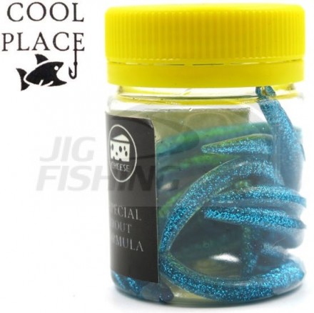 Мягкие приманки Cool Place червь Worm 3&quot; #Blue FLK