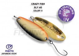 Блесна колеблющаяся Crazy Fish Sly 4gr #13-BGO