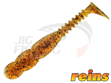 Мягкие приманки Reins Fat Rock Vibe Shad 4&quot; #429 Motor Oil Pepper