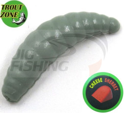 Мягкие приманки Trout Zone Maggot 1.3&quot; #Gray Cheese/Sherbet