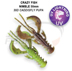 Мягкие приманки Crazy Fish Nimble Floating 2&quot; #30D Caddisfly Pupa