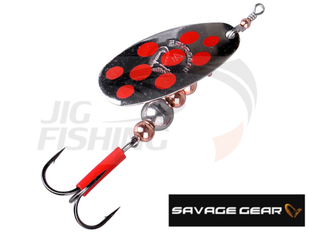 Блесна вращ. Savage Gear Caviar Spinner #3 9.5gr 09-Silver Cobber