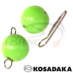 Груз чебурашка разборный Kosadaka вольфрам Chartreuse 0.7gr