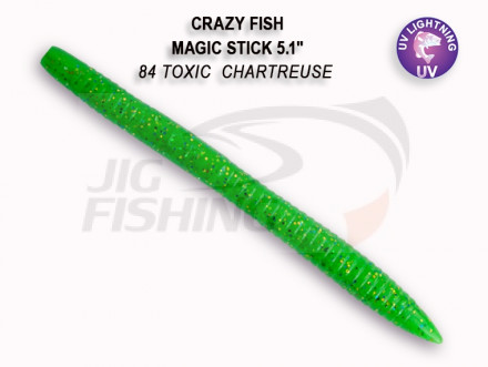 Мягкие приманки Crazy Fish Magic Stick 5.1&quot; #84 Toxic Chartreuse
