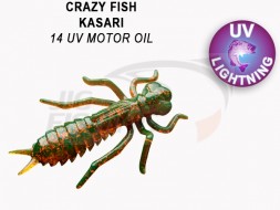 Мягкие приманки Crazy Fish Kasari Floating 1.6&quot; 14 UV Motor Oil