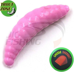 Мягкие приманки Trout Zone Maggot 1.3&quot; #Lilac Cheese/Sherbet