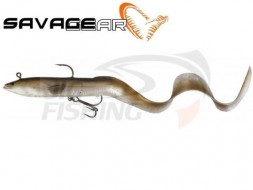 Силиконовая приманка Savage Gear 3D Real Eel 20 38g #02 Olive Pearl