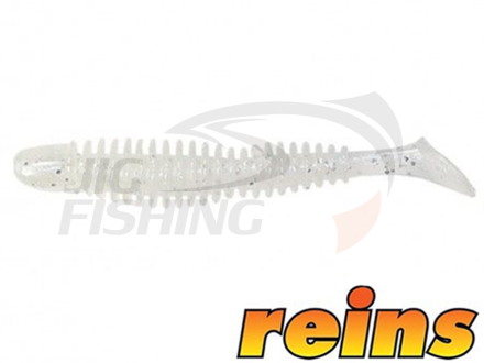 Мягкие приманки Reins Bubbring Shad 3&quot; #318 Clear Pearl Silver