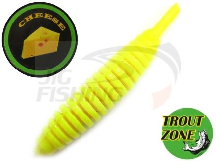 Мягкие приманки Trout Zone Ribber Pupa 2.3&quot; Chartreuse Cheese