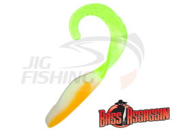 Мягкие приманки Bass Assassin Curly Shad Salt Water 4&quot; #CSA27260 Acid Rain