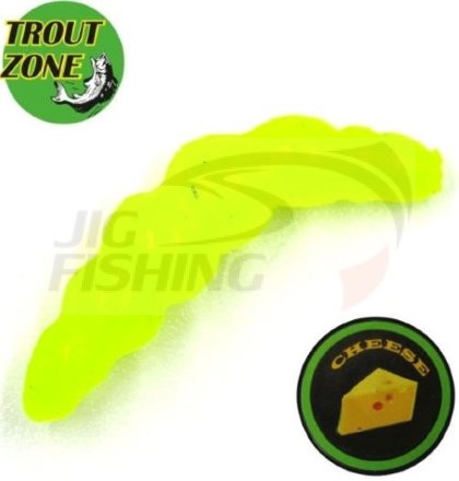 Мягкие приманки Trout Zone Brook 2&quot; #Chartreuse Cheese (9шт/уп)