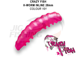 Мягкие приманки Crazy Fish MF H-Worm inline Floating 1.1&quot; 20шт.(2*10) #101 (Squid+Shrimp)