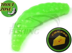 Мягкие приманки Trout Zone Maggot 1.6&quot; #Green Cheese