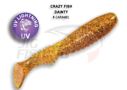 Мягкие приманки Crazy Fish Dainty 3.5&quot;  09 Caramel