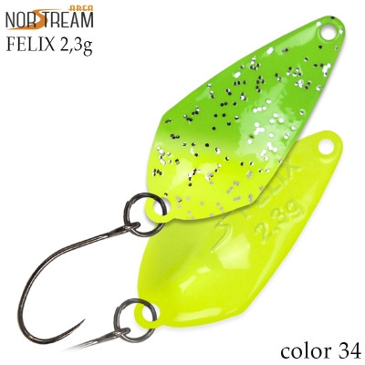 Блесна колеблющаяся Norstream Area Felix 2.3gr #34