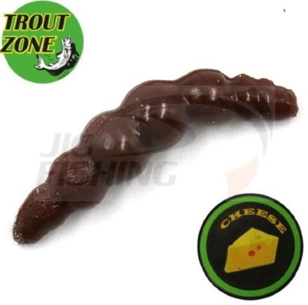 Мягкие приманки Trout Zone Brook 2&quot; #Chocolate Cheese (9шт/уп)