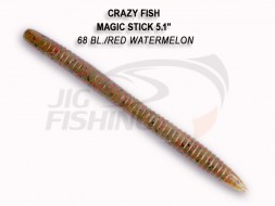 Мягкие приманки Crazy Fish Magic Stick 5.1&quot; #68 Black Red Watermelon