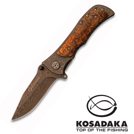Нож складной Kosadaka дамасский N-F37W