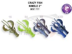 Мягкие приманки Crazy Fish Nimble Floating 2&quot; #MIX 111