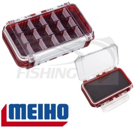 Коробка рыболовная водонепроницаемая Meiho/Versus Bousui Case WG1 Clear Red 175х105х43mm