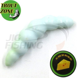 Мягкие приманки Trout Zone Brook 2&quot; #Glow Blue Cheese (9шт/уп)